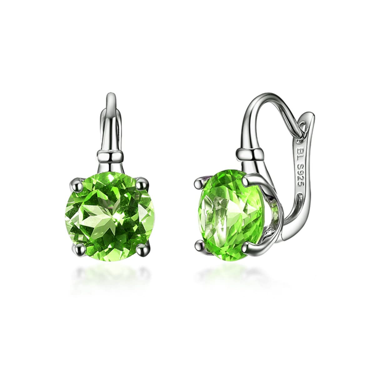 Pendientes Sultanit de plata de ley 925 que cambian de color, redondos, 10 mm, joyería de diáspora creada para regalo de mujer, cierre inglés, Piedra, diáspora sintética