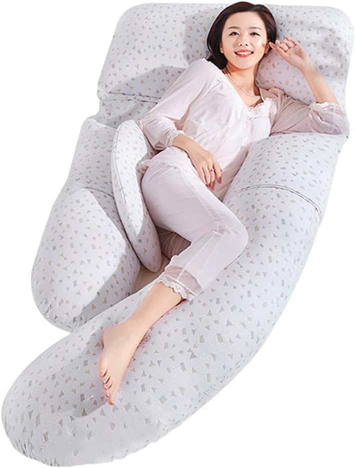 U-Shaped Full Body Maternity Pillow, Maternity Side Sleeper Pillow for Pregnant Women with Removable Cotton Pillowcase, Soft Washable (Color : Style 2, Size : 185x80cm)