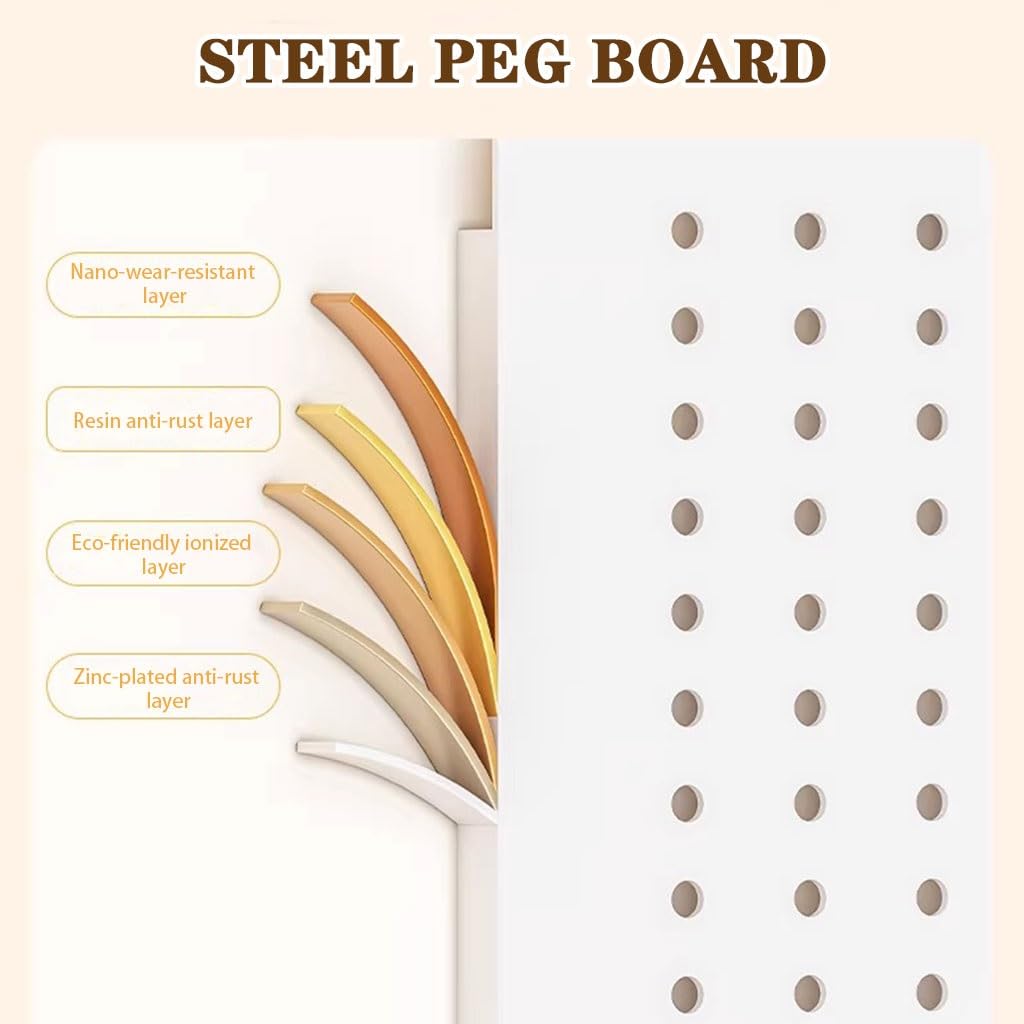 Großes Wandaufbewahrungsregal, Multifunktionales Pegboard Für Bastelraum, Einfach Zu Installieren(Black color)