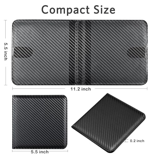 Image of CoBak Car Registration and Insurance Holder - Vehicle Glove Box Car Organizer, Auto Truck Comparment Accessories Case for Essential Document, Driver License, Cards (Black woven pattern)