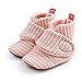 Kleinkind Baby Jungen Mädchen Baumwolle Booties Schuhe Gestreifte Weiche Sohle Neugeborene Erste Wanderschuhe Warme Fleece Stiefel 12-18M