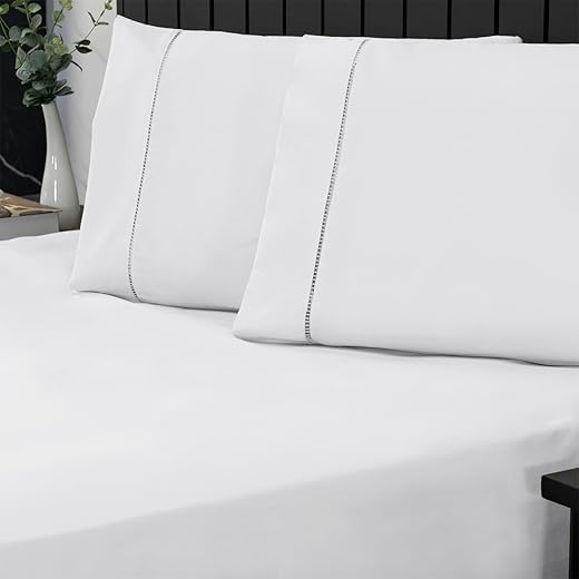 Jogo de Cama Queen Percal 400 Fios Branco