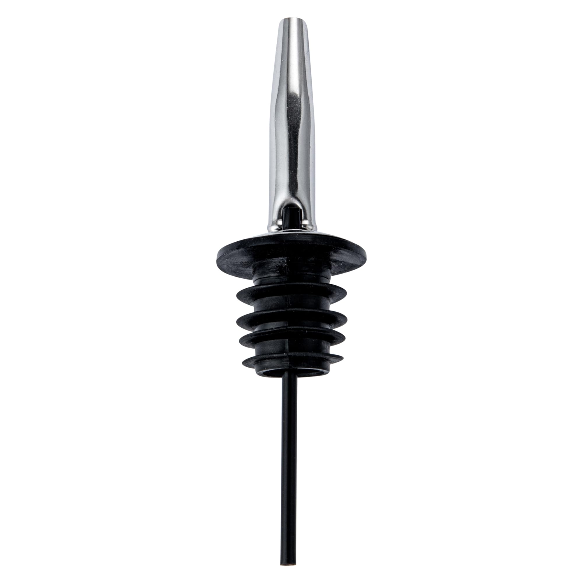 RW Base - Dispensador de aceite de oliva de vidrio negro de 17 onzas, con vertedor de acero inoxidable, 2 1/4 pulgadas x 2 1/4 pulgadas x 12 1/2 pulgadas, 1 caja