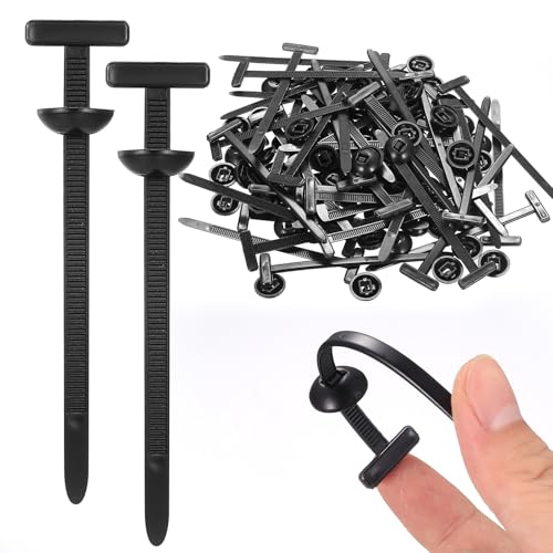 100 PcsBridas Plastico, Hebillas Universales de Nailon para Bridas de Cables, Nylon Universal Cable Tie Buckle, Soporte de Nailon Autoblocante Resistente, Bridas para Coche Reparación