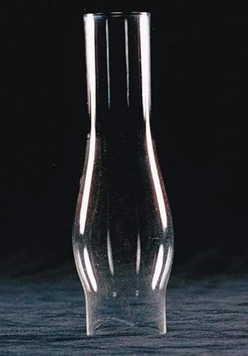 B&P Lamp Chimenea de cristal transparente de 1 58 pulgadas por 6 12 pulgadas para iluminación de estilo vintage y antiguo