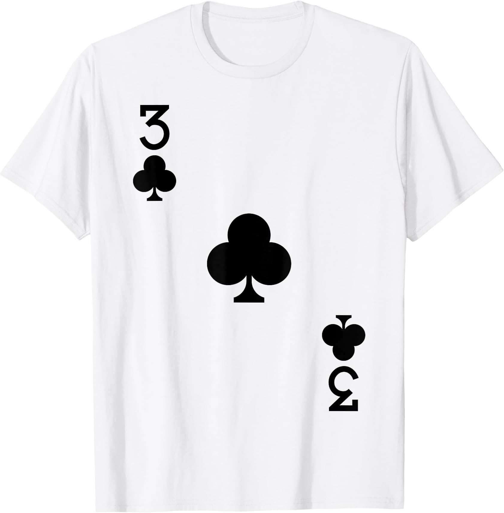 Three of Clubs Costume T-Shirt Halloween Deck of Cards T-Shirt