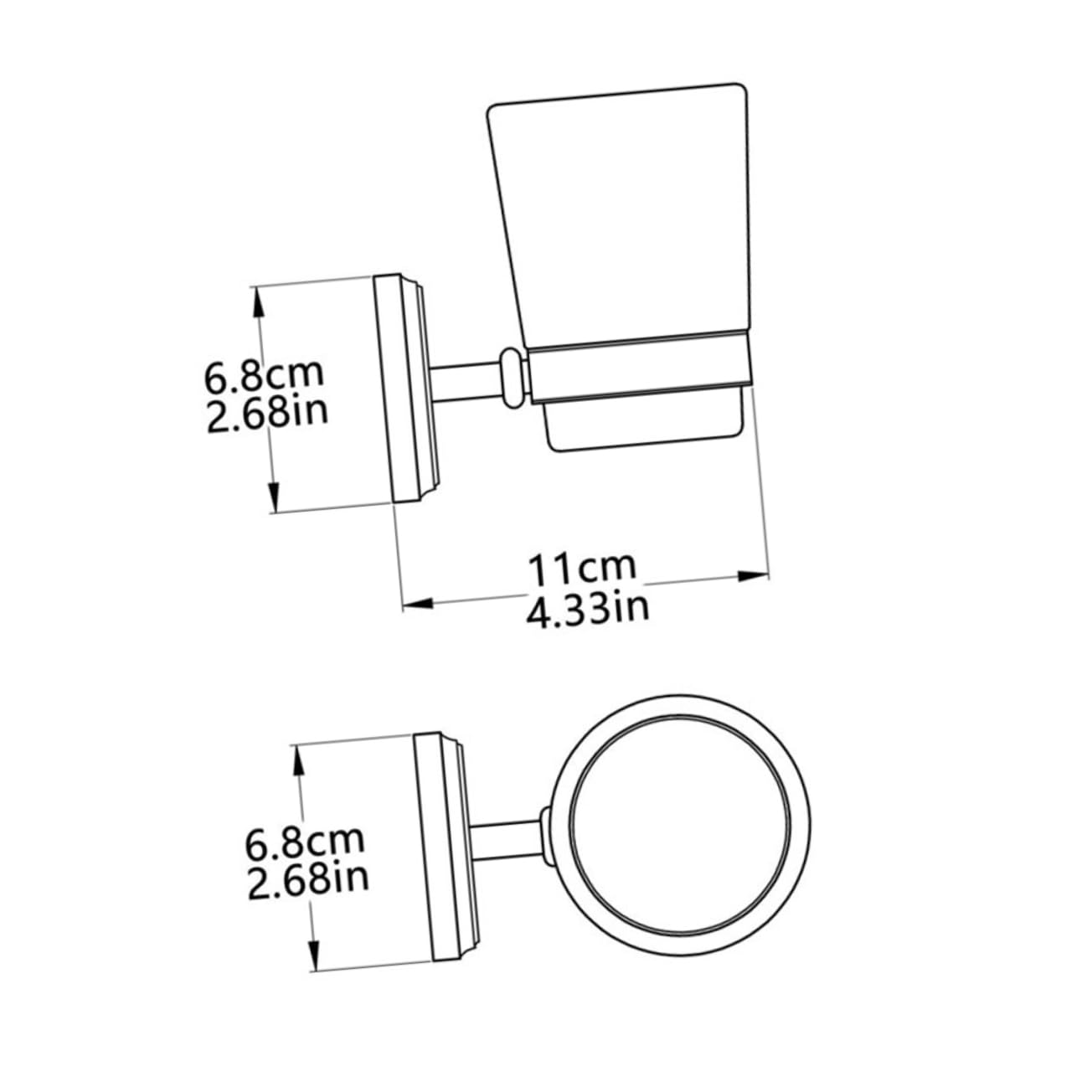 Cabilock Estantes De Almacenamiento Negros Cepillo de eléctrico estantes de Pared para Almacenamiento Portavasos de cerámica Colgador de Tazas montado en la Pared de Almacenamiento