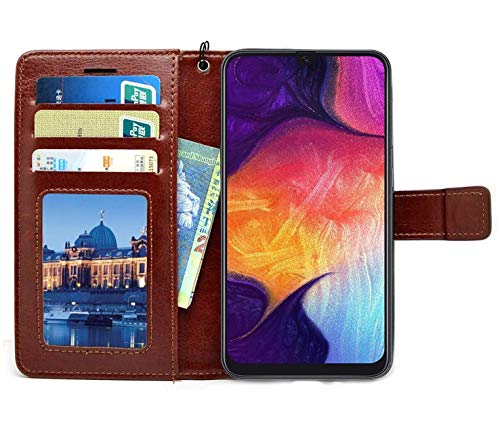 Image of Pinaaki Enterprises Tecno Camon 19 Pro 5G Flip Case | Premium Leather Finish Flip Cover | with Card Pockets | Wallet Stand |Complete Protection Flip Cover for Tecno Camon 19 Pro 5G - Brown