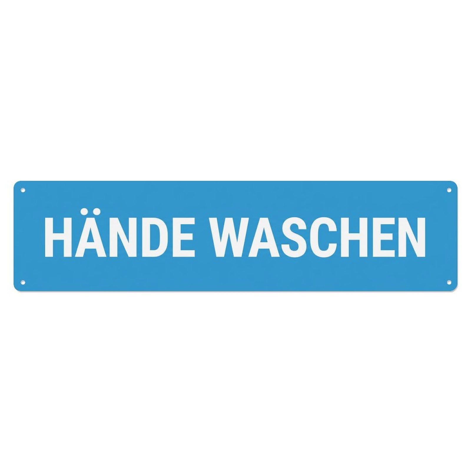 Haende Waschen Cleanliness Required Metal Tin Sign