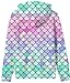 Ahegao Boys Girls Size 12T 13T 14T Cool Kawaii Pink Scale Hoodys for Children Kids Blue Mermaid Gradient Graphics Fashion Hoodies Pullover Sweater Shirts with Pockets School Fall Jackets Clothes