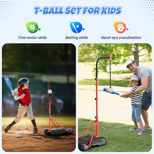 Hoperock BASKETBALL HOOP -NEW 2 In 1 Kids Basketball Hoop And T Ball Set thumb #4