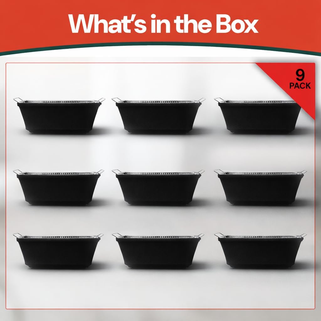 9 Pack - Chafer Wind Guard – Slip-On, Machine Washable Chafer Stand Cover for Full-Size Wire Chafing Racks – Wind Blocking for Chafing Fuel, Buffet & Catering, Indoor/Outdoor