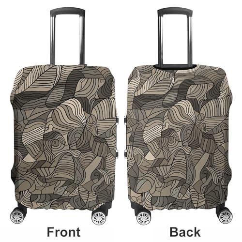 Travel Luggage Cover Elastic Suitcase Cover Beige Block Pattern Luggage Covers Luggages Protector Covers for Travel Anti-Scratch Luggages Decorative Cover for Adult M3