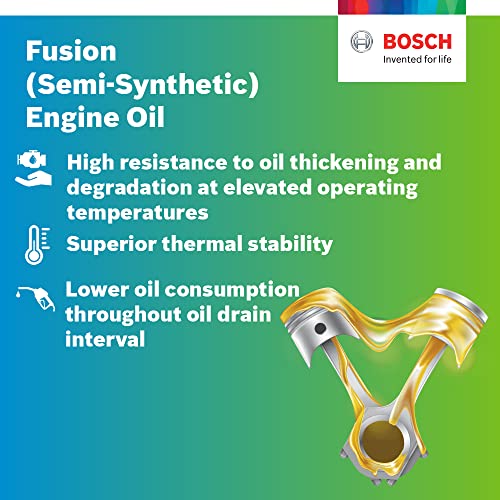 Image of Bosch Fusion API SL SAE 5W 30 Semi Synthetic Engine Oil for Passenger Cars (1 L) (Pack of 2)