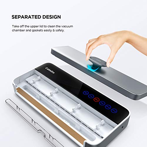 CalmDo Vacuum Sealer Machine, Food Vacuum Air Sealing System with Full Automatic Bag Sealing Technology for Food Saver Storage, CD-V001