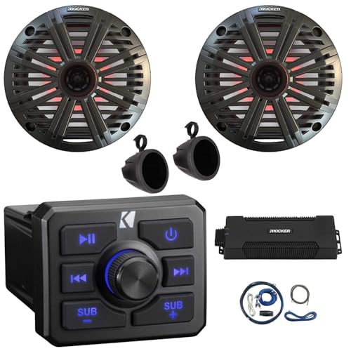 Kicker 51KBTR Marine Bluetooth Powersport Speaker Kit