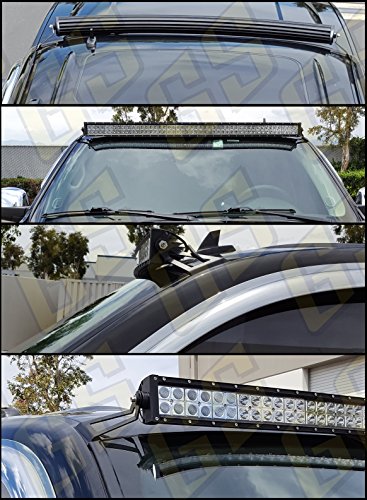 Gs Power Curved Led Light Bar Brackets (Choice Of 50 | 52 | 54 Inch) Mount At Roof Cab Upper Windshield Compatible With 2007-2013 Chevy Chevrolet Silverado Avalanche Suburban Tahoe Gmc Sierra Yukon Xl #TOP3