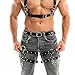 NICEMHAPU Men's Adjustable PU Leather Harness Set - Punk Black BDSM Bondage Body Strap, Perfect for Valentine's Day Carnival Role Play, Clubwear & Cosplay for Adults