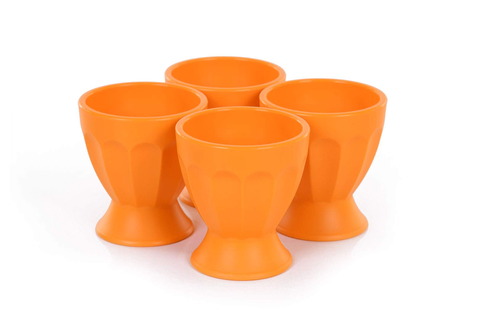Mintra Home Unbreakable Cups and Tumblers 4pk (Bold Collection) (Saffron, Cup 65ml (2oz)) - egg cup for hard boiled eggs, soft boiled eggs, egg stand holder, shot glass