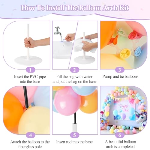 Balloon Arch Kit, 10FT Wide & 7.5FT Tall Adjustable Frame, Balloon Arch Stand ideal for Party Decorations – Wedding, Birthday, Baby Shower Backdrop, Arch for Balloons, Balloons Not Included - Image 6