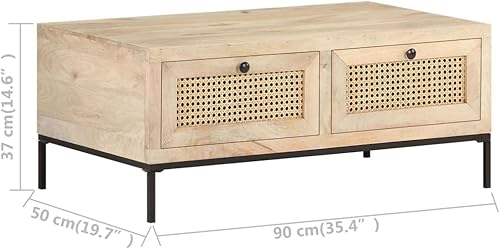 Miniatura 2 de Mesa auxiliar, con compartimentos ocultos y estantes de almacenamiento ajustables, mesa auxiliar adecuada para sala de estar, oficina, 35.4 x 19.7 x