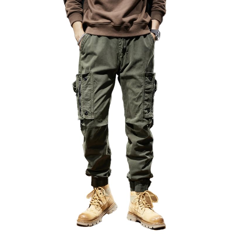 Fashion Series Cargo Pants Multi-Pocket Design Reinforced Knees