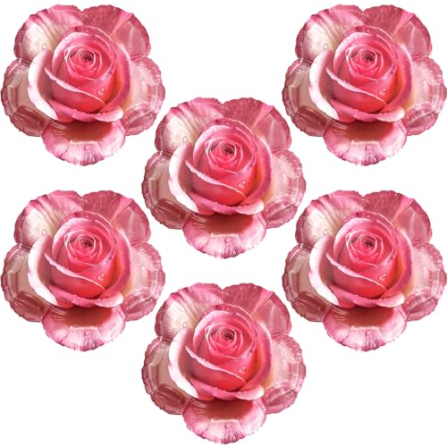 Image of Rose Balloons Pink Flower Balloons for Rose Party Decorations Floral Birthady Party Decor Two Dozen Roses Birthday Theme Party Decorations Floral Baby Shower Fairy Alice Decorations Valentines Day
