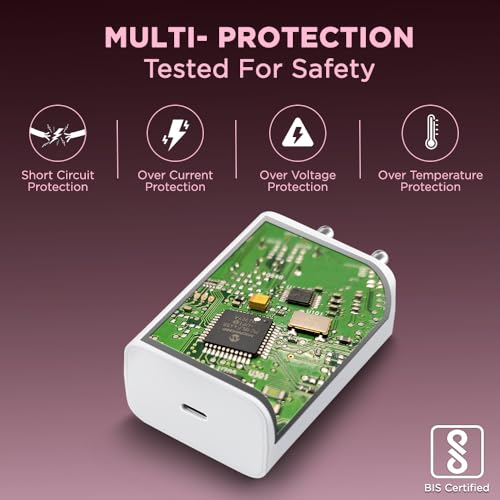 Image of Lava 33W Type C Fast Wall Charger with PD Technology | Fast Charging Compatible with iPhone, iPad, Lava, Samsung Galaxy, Redmi, Mi, Oppo and Other Android Devices with PD 3.0 | Premium Design (White)