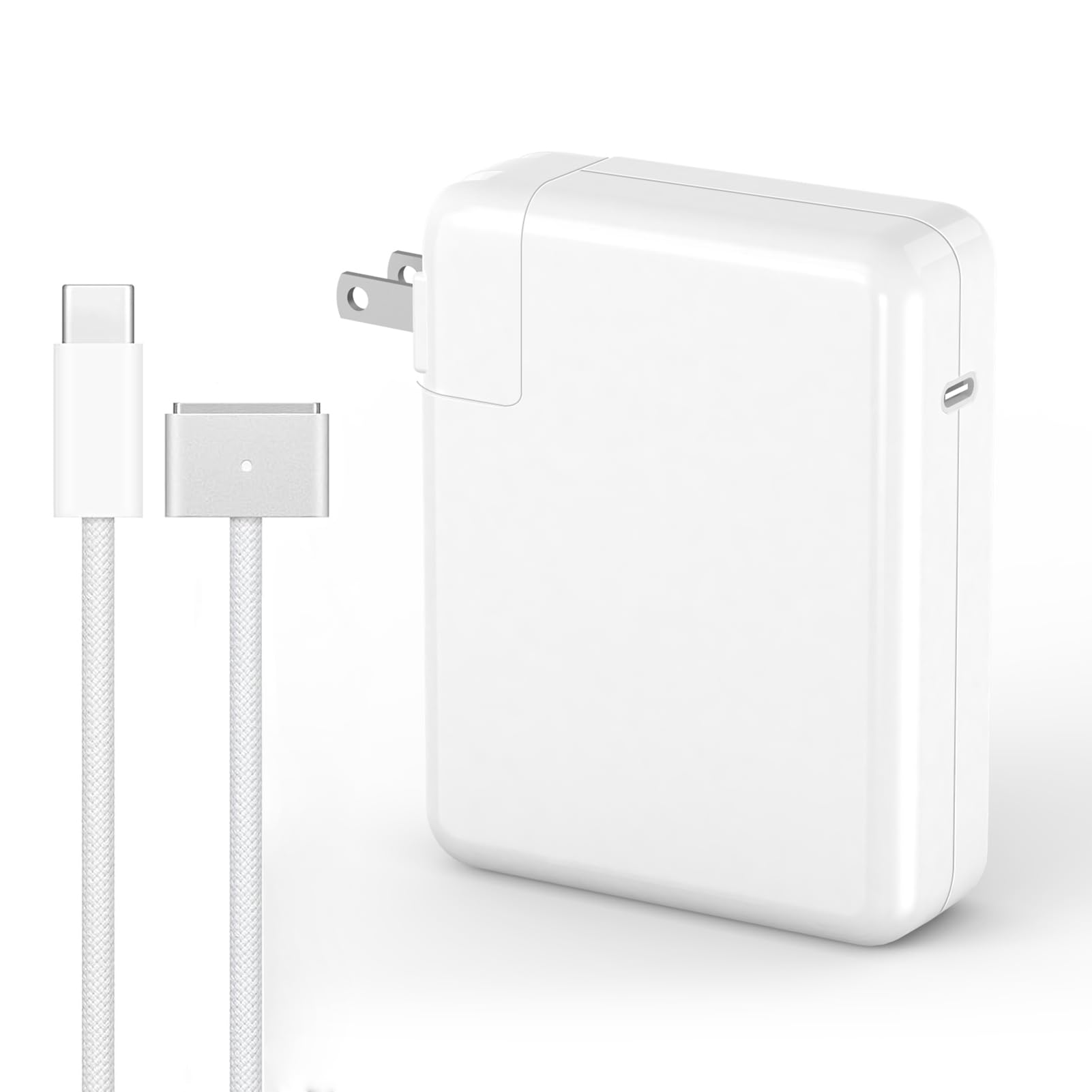 Mac Book Pro 140W Power Adapter + Magnetic 3 Cable, Compatible with Mac Book Pro/Air 2021-2023(M1,M2,M3,M4 14-16inch)- Nylon Braided 6.6 Ft