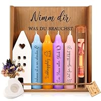 TUZELIYA Einzugsgeschenk | Deko Kerzenhalter Set | Neuen Zuhause Geschenk zum Hauseinzug Richtfest Hauskauf Umzug Hauseinweihung Geschenk für Neue Wohnung Freundin Nachbarn