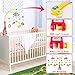 Baby Musical Crib Mobile with Hanging Rotating Toys, Remote Control, Lights Projector Function Music Box, Cartoon Rattles for Babies Boy Girl 0-24 Months, Newborn Sleep with 108 Melodies (Plane)