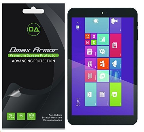 [3-Pack] Dmax Armor for DigiLand 8 inch Windows Tablet (DL801W,DL808W) Anti-Glare & Anti-Fingerprint Screen Protector