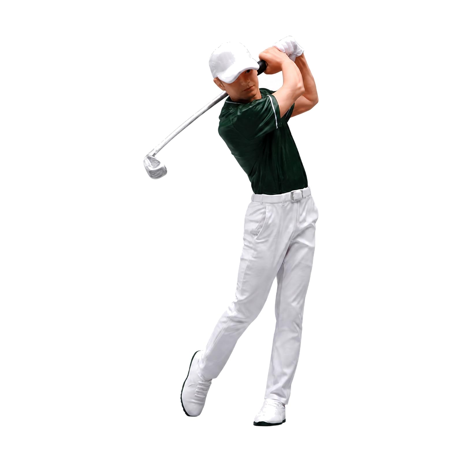 Amagogo Miniatura Golfista Pintada a Mano Autoportante Figura Golfista con Golf Compacto Adorno Resina con Base Estable para Oficina