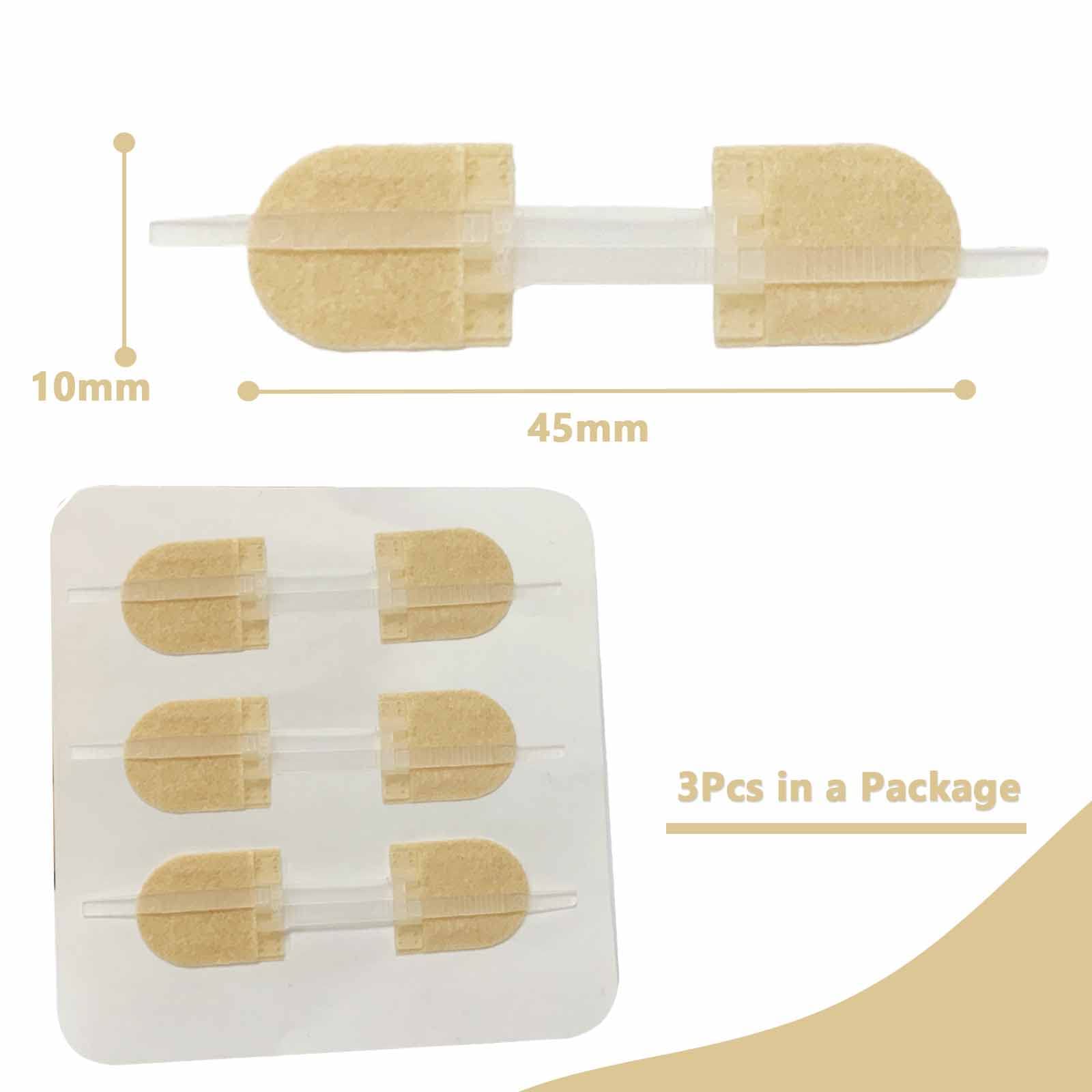 Mediss Emergency Wound Closures Adhesive Bandages, Zip Stitch Stickers for Camping, Survival & Household Gear, 3 Pcs (45 * 10mm, Skin)