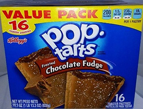 Pop Tarts Frosted Chocolate Fudge Value Pack 16 Pastries,29.3 Oz