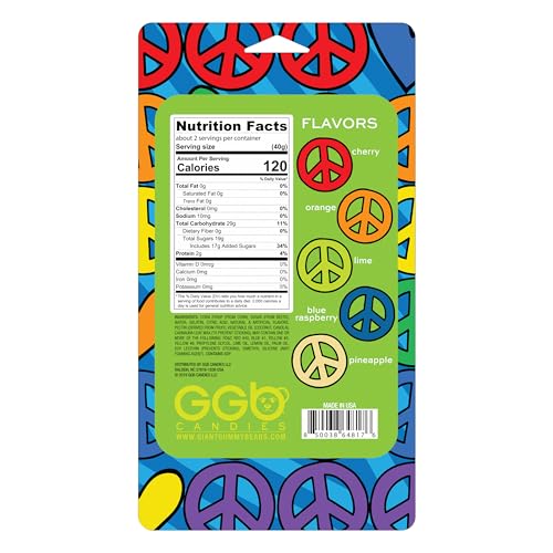 Gummy Peace Sign dulce sabor y armonía 3 oz miniatura 2