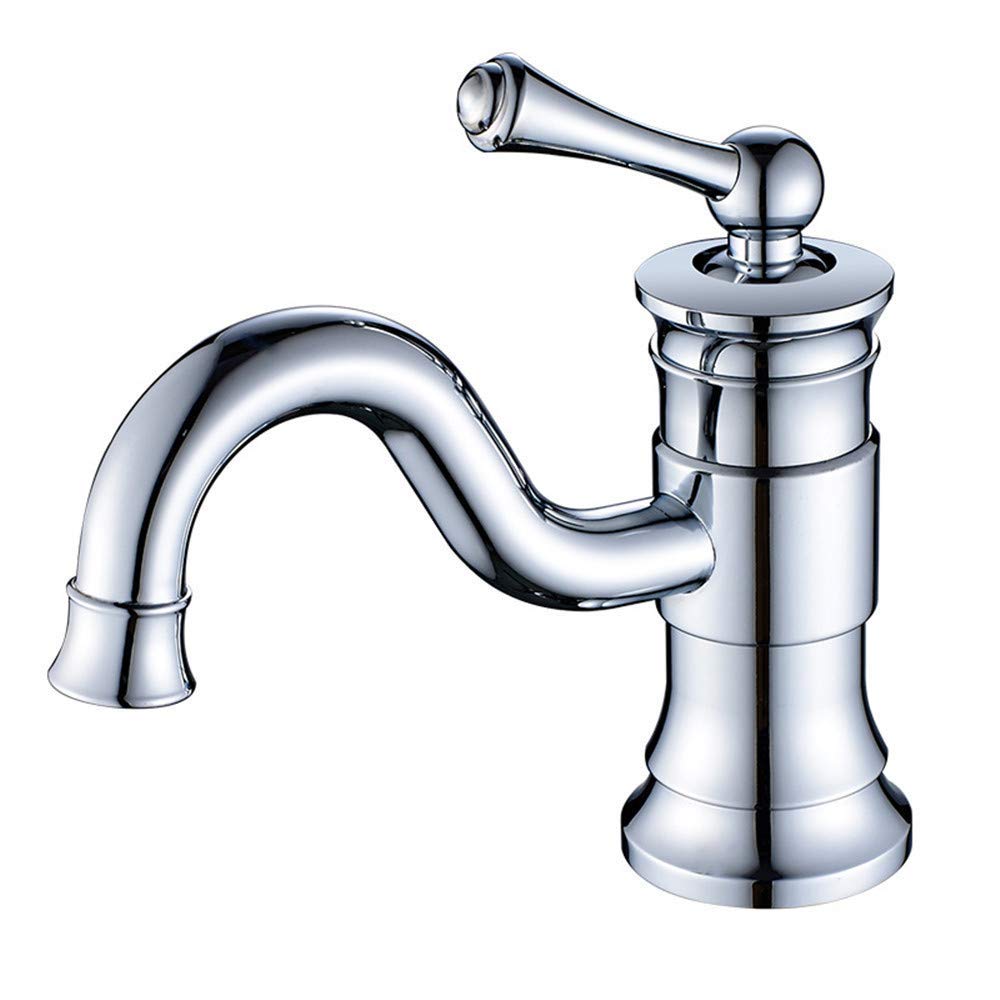Robinet de cuisine mitigeur cuivre chrome poli à levier unique