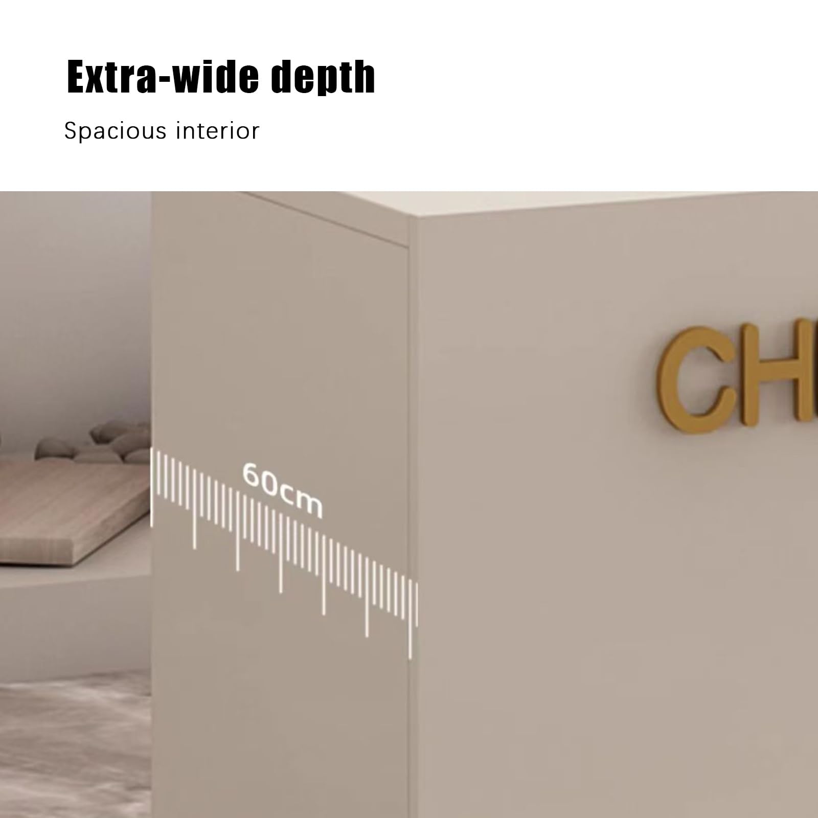 Rezeptionstheke mit abschließbaren Schubladen & LED-Beleuchtung für Hotel, Büro, Einzelhandel(Beige-Right,160cm)