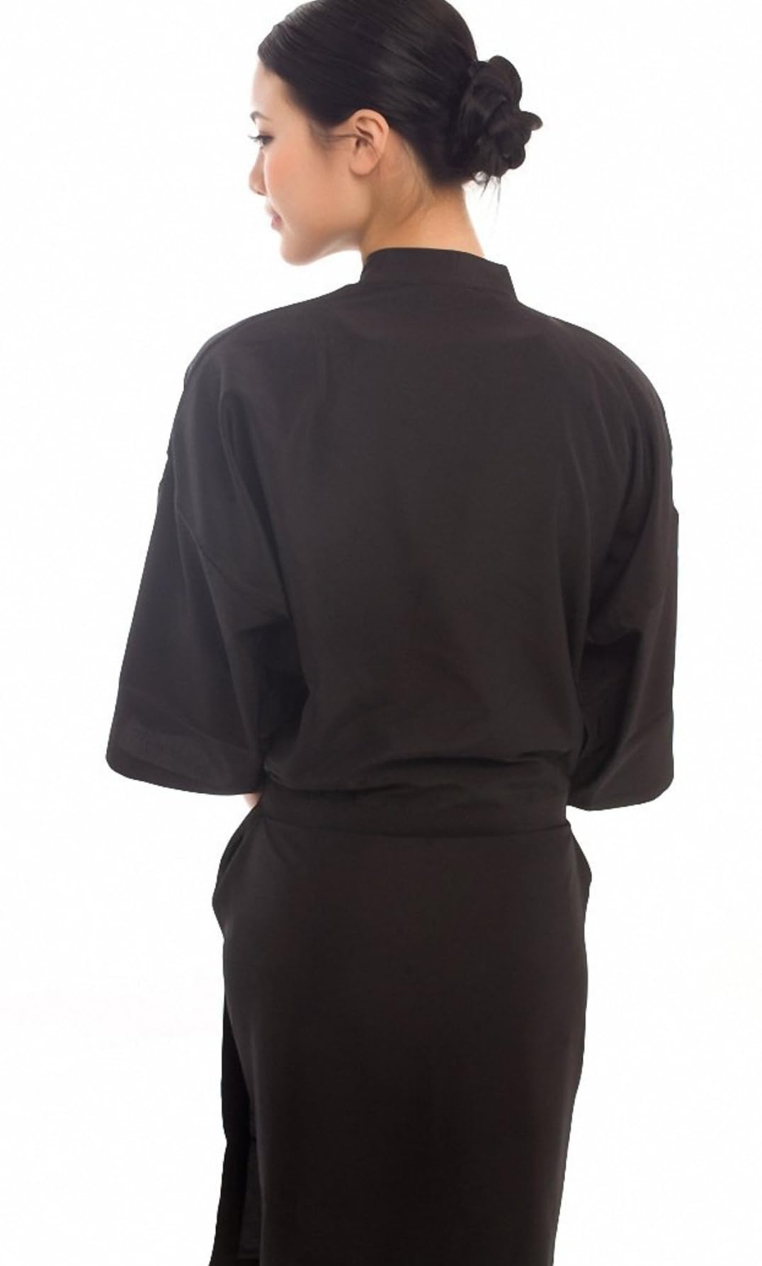 PERFEHAIR Salon Kundenkleid, Fiseurumhang im Kimono Stil (Farbe: Schwarz)