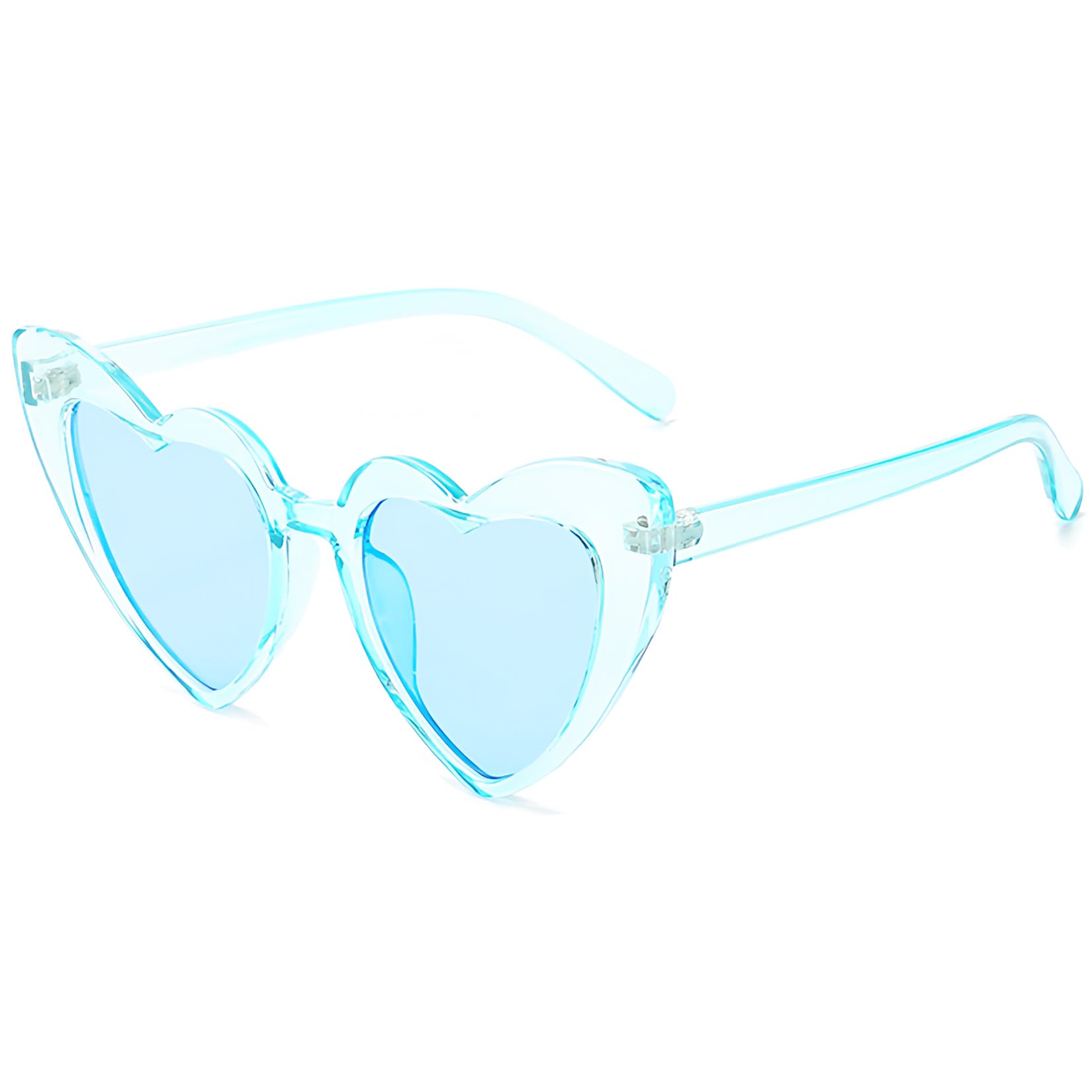JCTAIFOO Liebe Herz geformte Sonnenbrille für Damen Vintage Cat Eye Retro Nette Mod Stil Hippie Party Brille