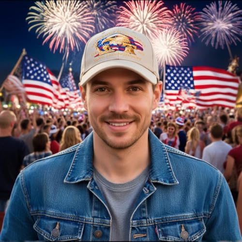 Eagle – United States 250th Anniversary Hat, Adjustable Bald Eagle Printed Patriotic Baseball Cap for Men Women Multi2