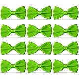 AVANTMEN Men's Bowties Formal Satin Solid - 12 Pack Bow Ties Pre-tied Adjustable Ties for Men Many C