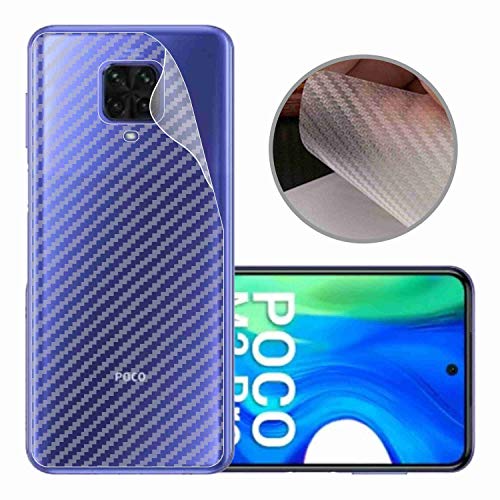 Image of Compatible with Redmi Poco M2 Pro Back Screen Protective Film Carbon Fiber Skin Transparent Screen Guard Sticker