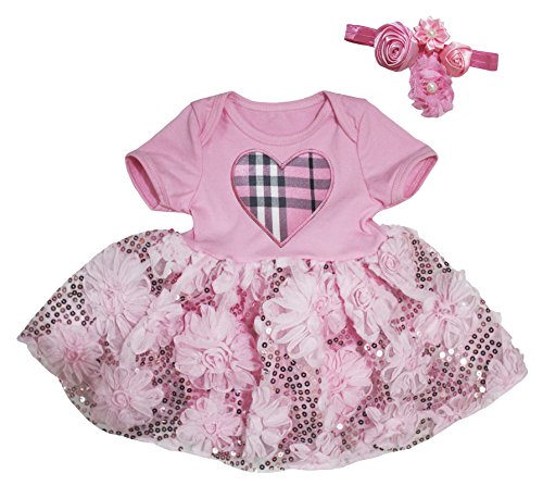 Body robe bébé fille rose 6-12 mois vêtement de naissance mignon
