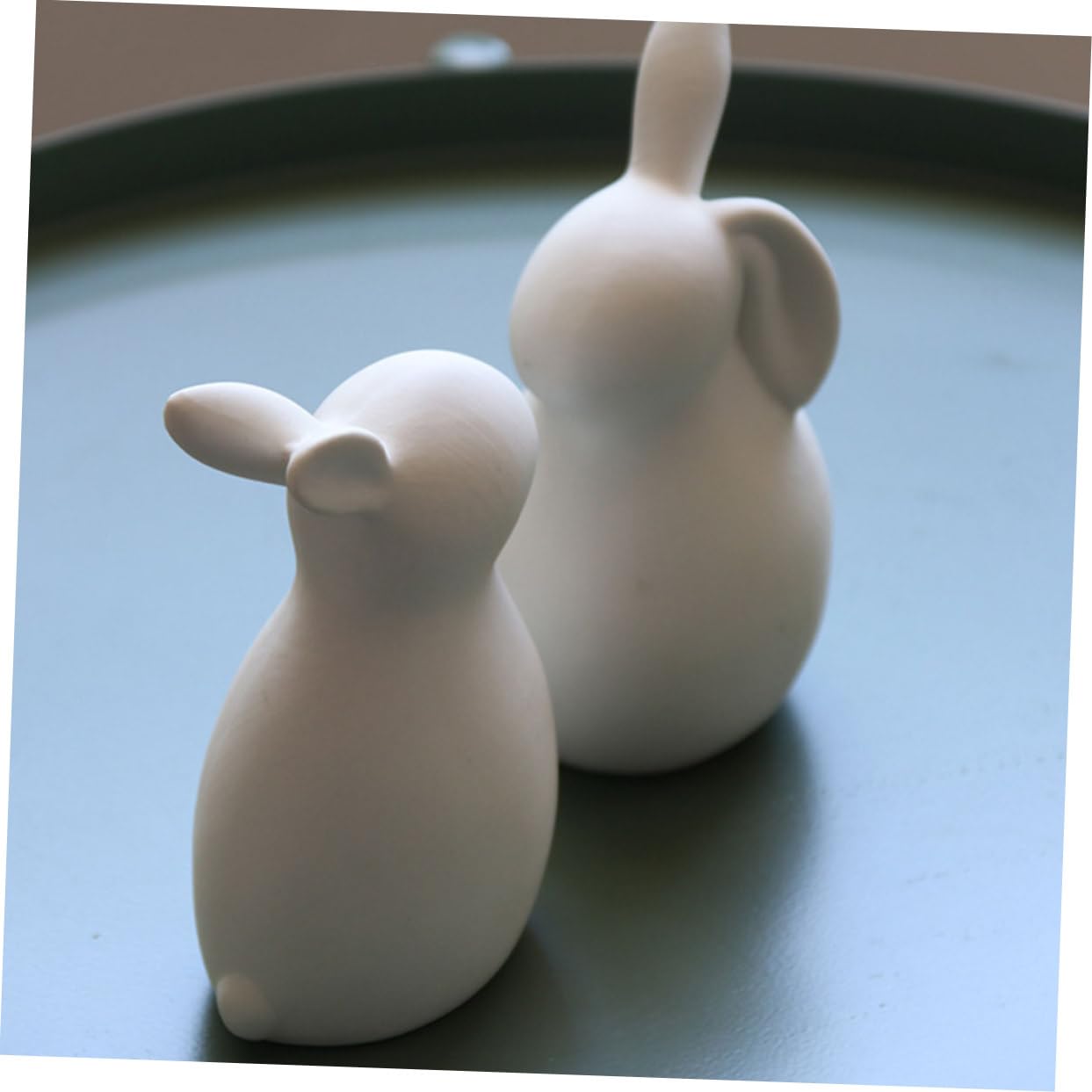 Cabilock Set Di Statuette Di Coniglietti Statuette in Ceramica Ornamenti in Miniatura Di Conigli Decorazioni Per La Casa Da Tavolo