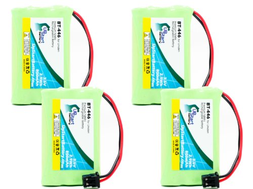 4 Pack - Replacement for Philips SJB5191 Battery - Compatible with Philips Cordless Phone Battery (800mAh 3.6V NI-MH)