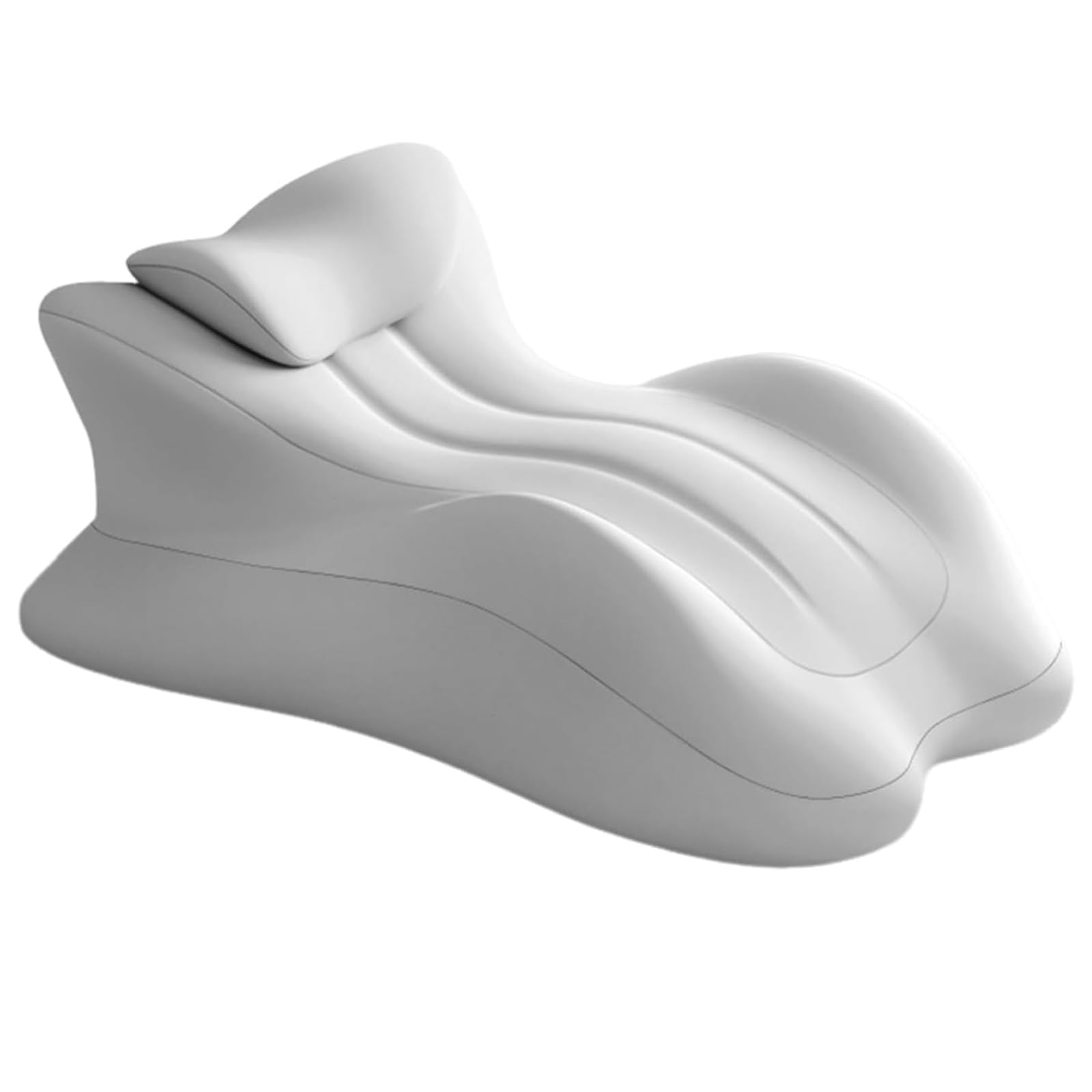 Coussin de hanche ergonomique en coin pour soutien du dos et jambes, gris clair