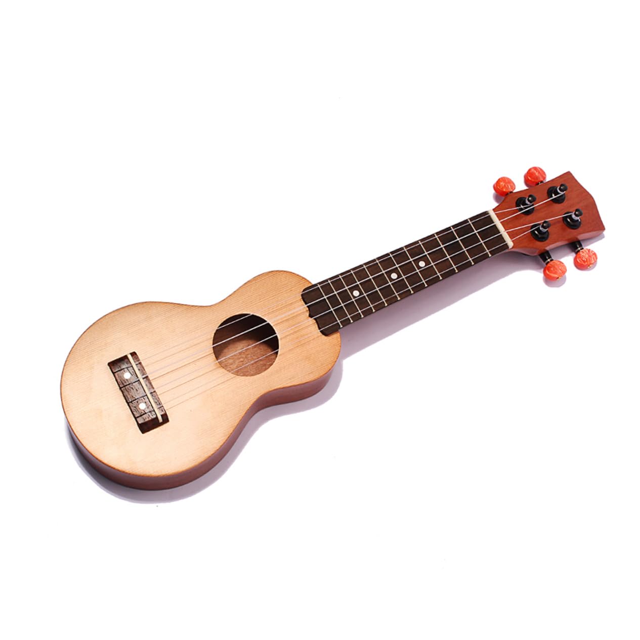 Kleiner Taschen Ukulele 4 Saiten Fichte Mahagoni Griffbrett Mit Schallloch Reise Sopran Ukulele Für Kinder Und Anfänger