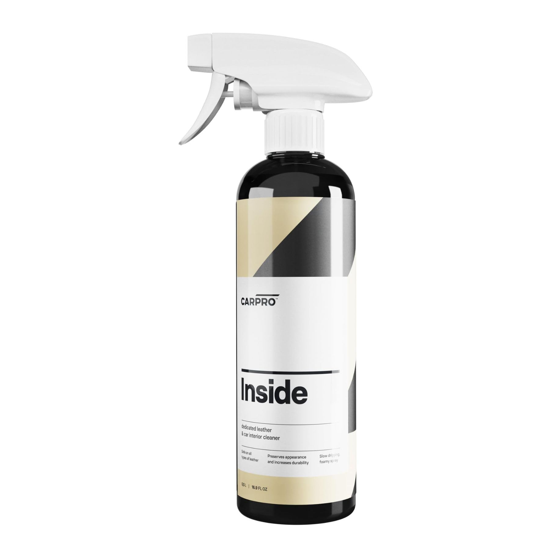 Inside Car Interior Cleaner: Ultimate Detailer Car Vinyl, Plastic & Finished Leather - Remove Dirt, Sweat, Oils from Interior Surfaces - 500mL (17oz)
