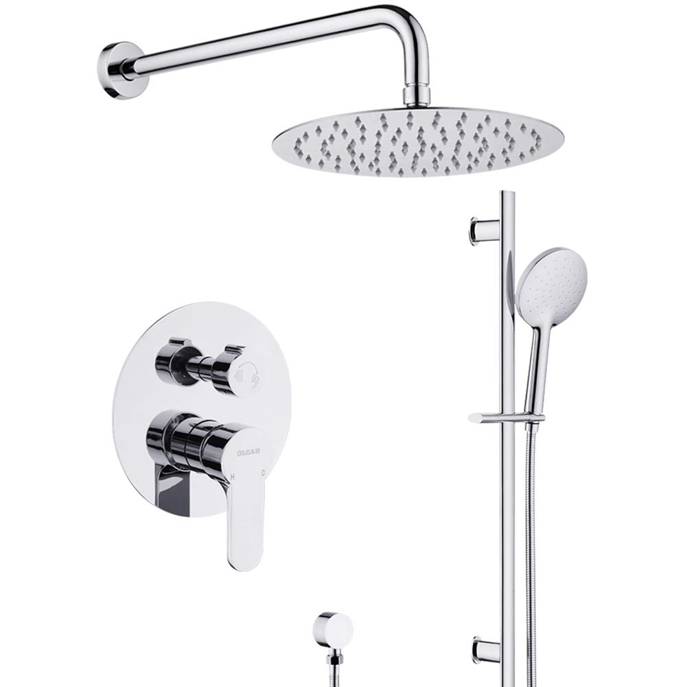 Buy OLEAH Bathroom Adjustable Height Slide Bar Shower System, Shower